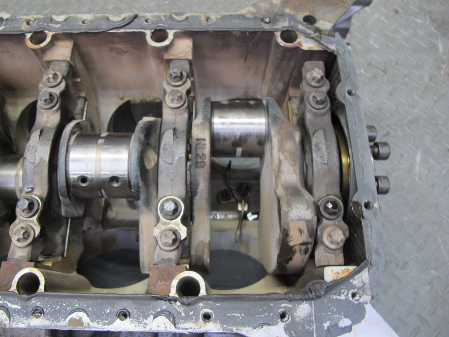 99-02 Mercedes R129 SL500 M113.961 Engine Cylinder Block w Crankshaft OEM