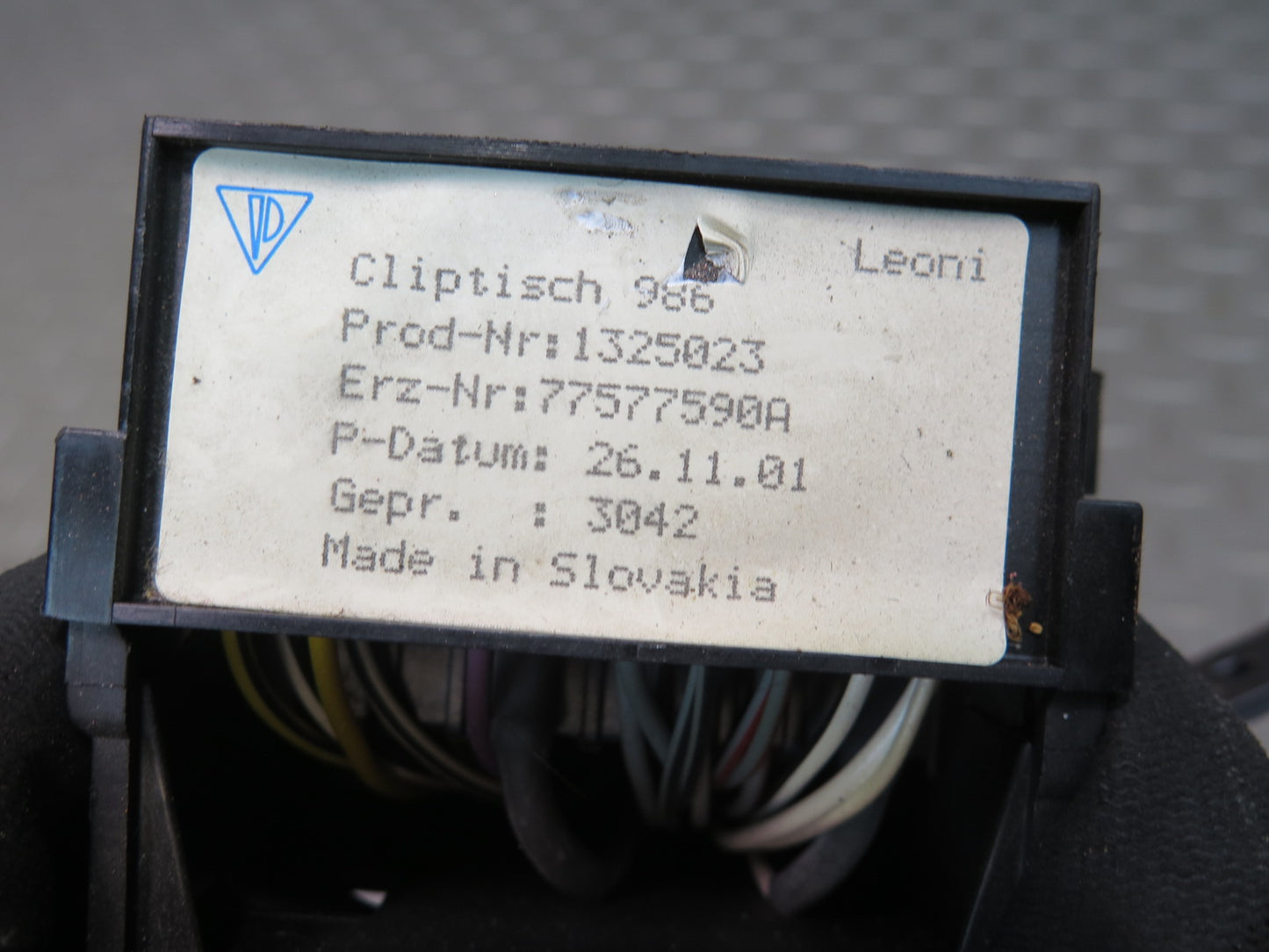 2000-2004 Porsche Boxster 986 Fuse Relay Junction Box Module Unit