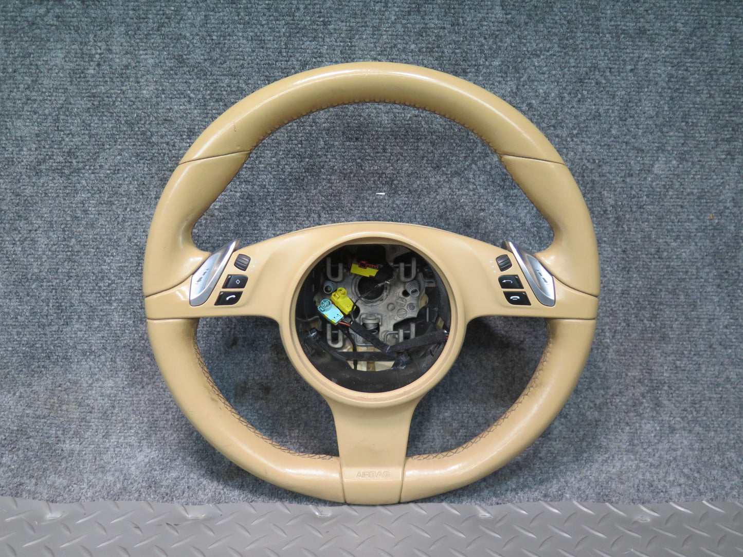2011-2014 Porsche Cayenne 958 Multifunction Heated Leather Steering Beige