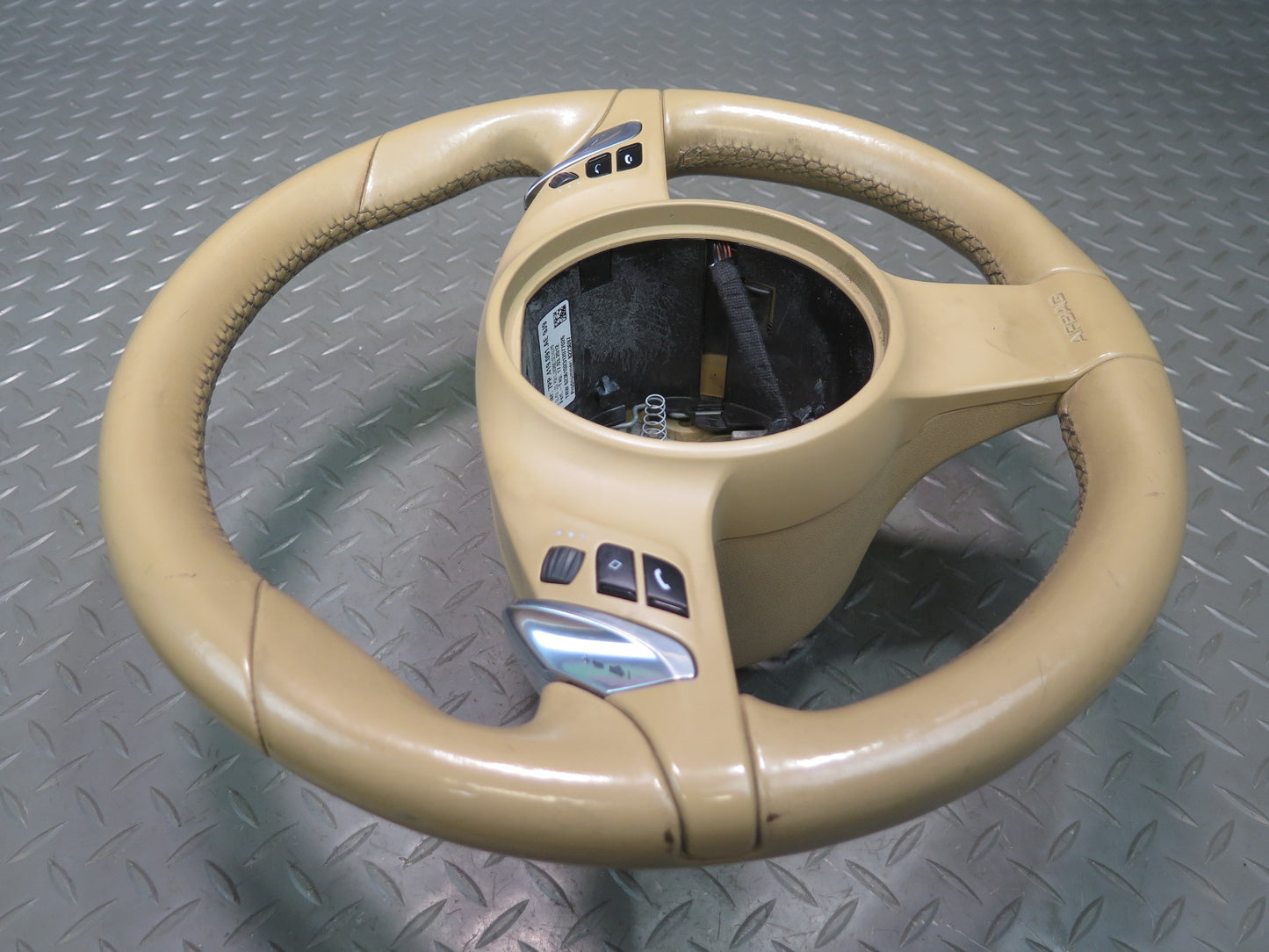 2011-2014 Porsche Cayenne 958 Multifunction Heated Leather Steering Beige