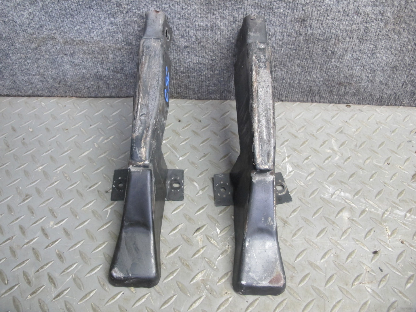 91-96 Chevrolet Corvette C4 Front Bumper Impact Bar w Skid Plates Set OEM
