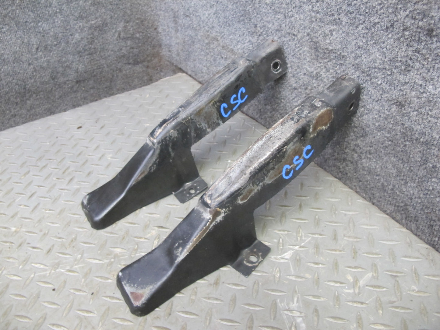 91-96 Chevrolet Corvette C4 Front Bumper Impact Bar w Skid Plates Set OEM