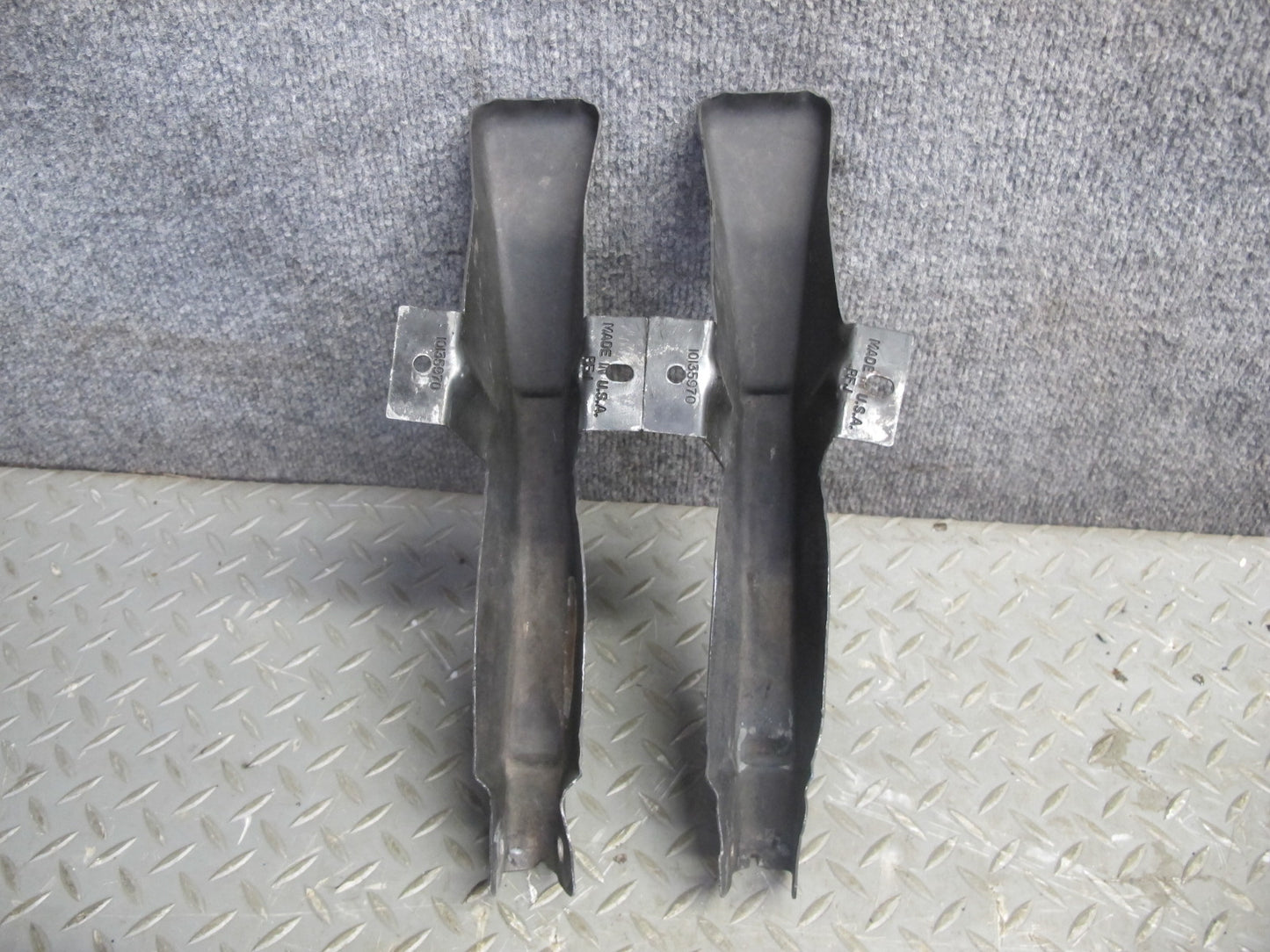 91-96 Chevrolet Corvette C4 Front Bumper Impact Bar w Skid Plates Set OEM