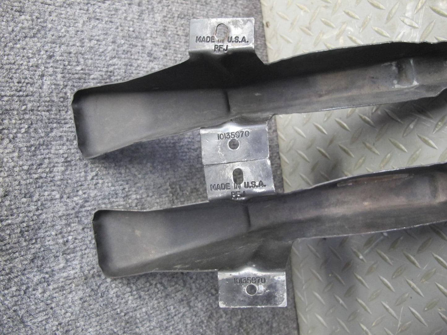 91-96 Chevrolet Corvette C4 Front Bumper Impact Bar w Skid Plates Set OEM