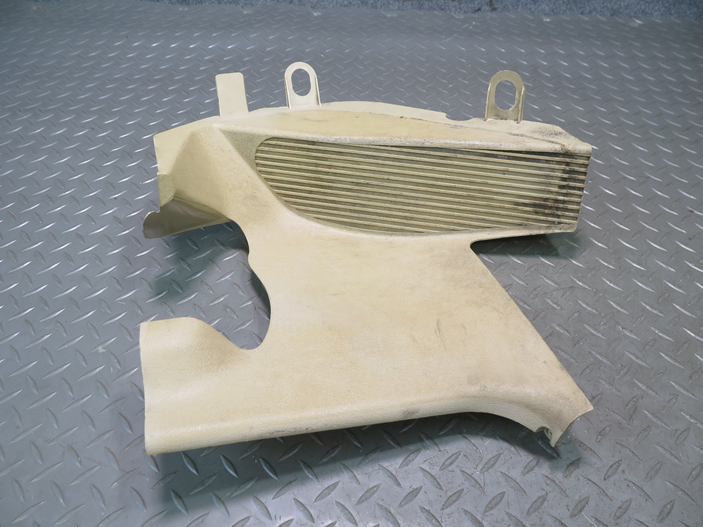 90-95 Mercedes W124 300D Left Footrest & Right Kick Trim Panel Set Beige OEM