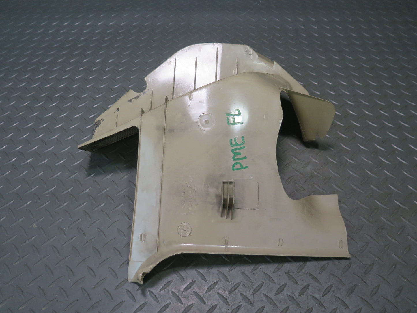 90-95 Mercedes W124 300D Left Footrest & Right Kick Trim Panel Set Beige OEM