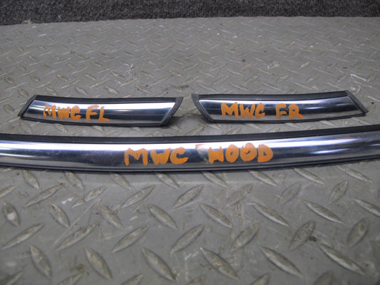 11-15 Mini R60 Countryman Set of 3 Front Fender & Hood Chrome Trim Molding OEM