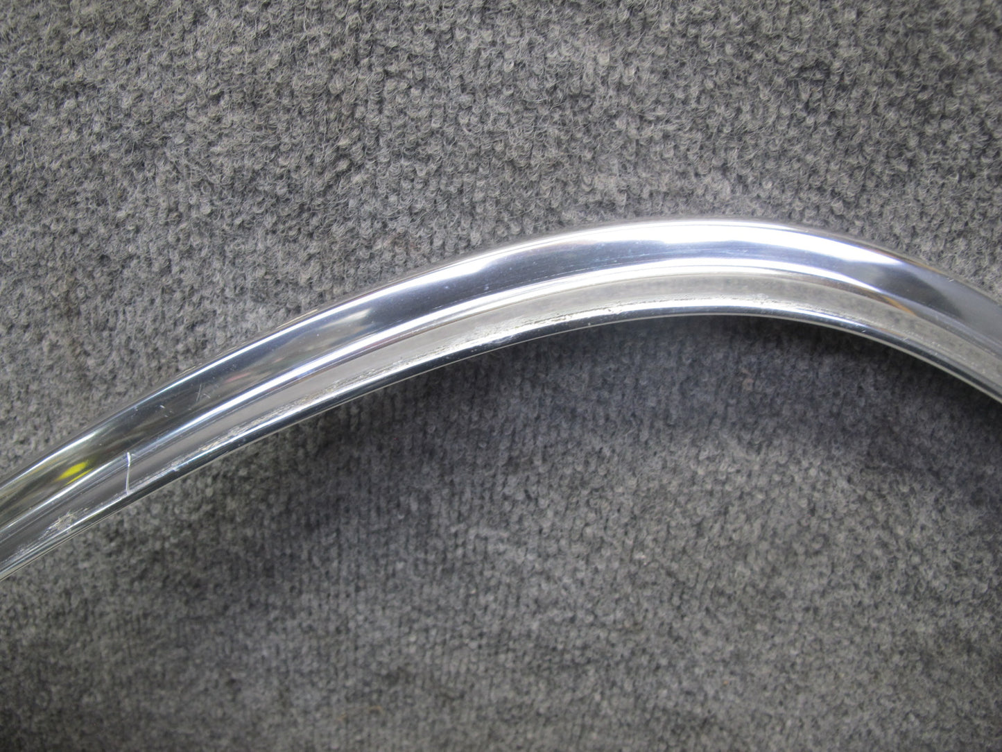 73-85 Mercedes R107 Rear Left & Right Lid Chrome Trim Molding w Nuts Set OEM
