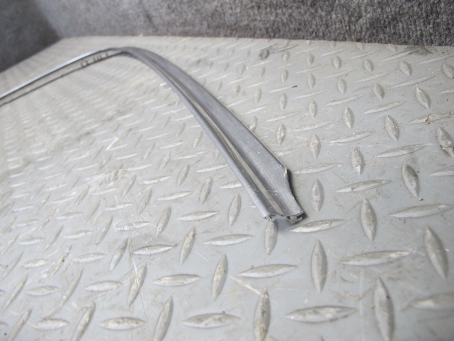 73-85 Mercedes R107 Rear Left & Right Lid Chrome Trim Molding w Nuts Set OEM