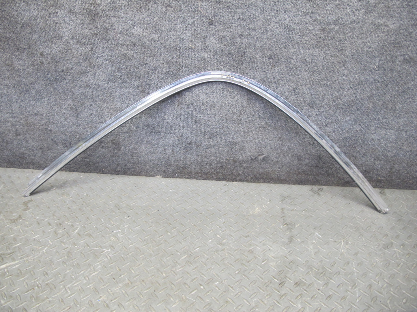 73-85 Mercedes R107 Rear Left & Right Lid Chrome Trim Molding w Nuts Set OEM