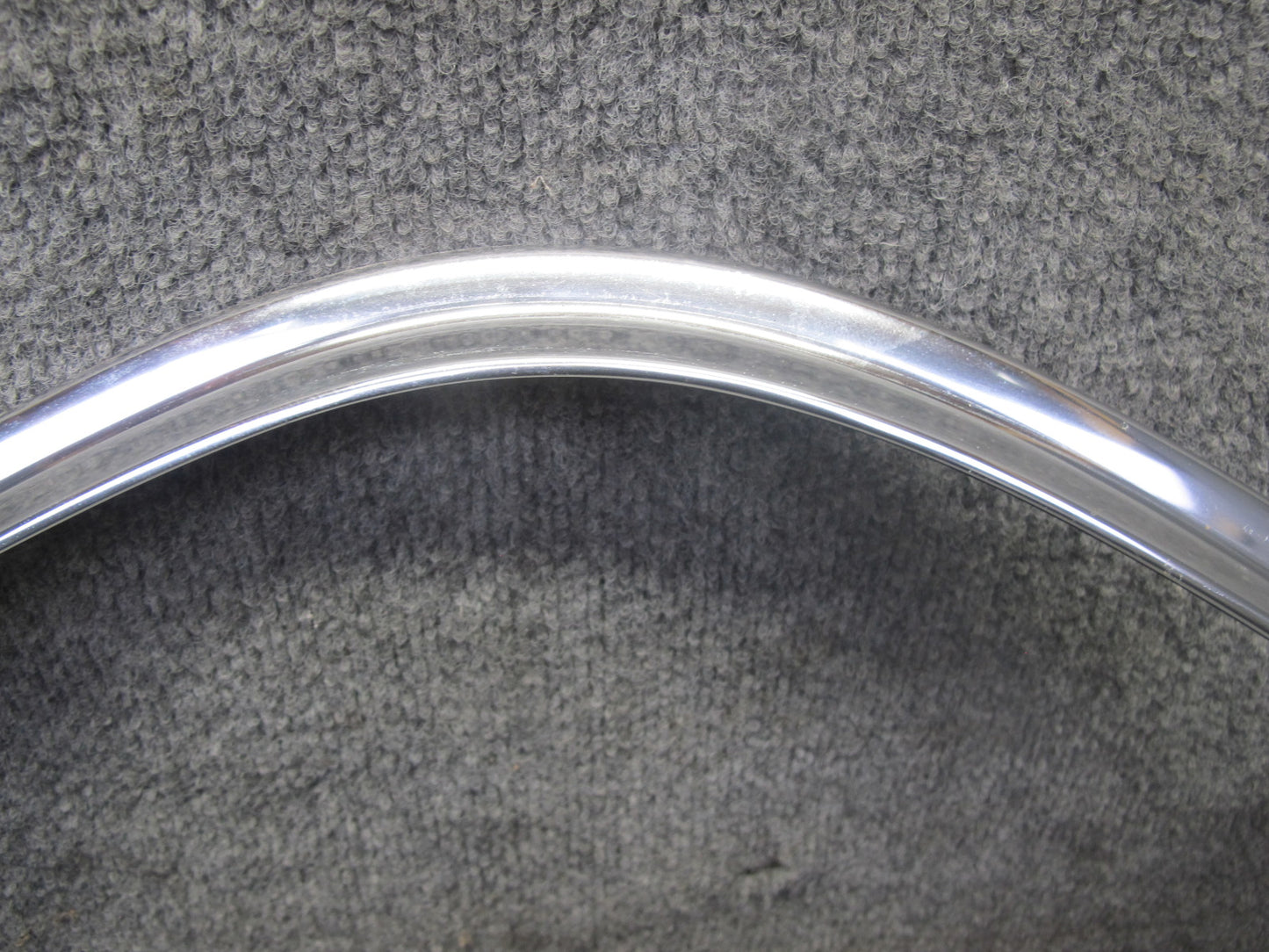 73-85 Mercedes R107 Rear Left & Right Lid Chrome Trim Molding w Nuts Set OEM