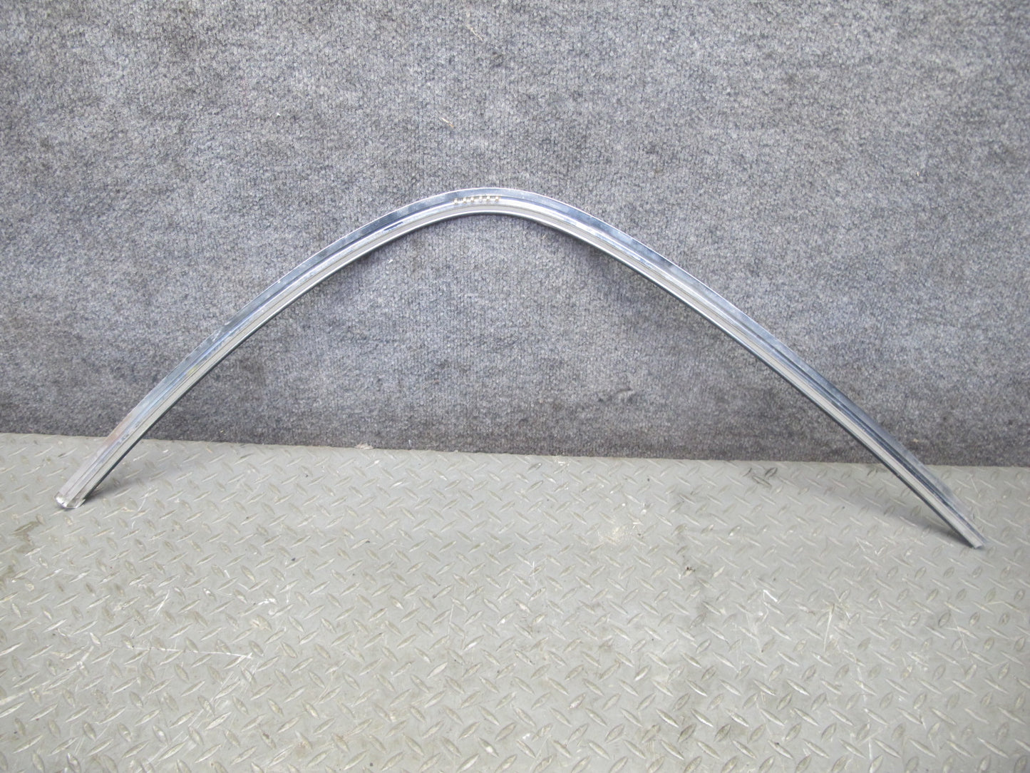 73-85 Mercedes R107 Rear Left & Right Lid Chrome Trim Molding w Nuts Set OEM