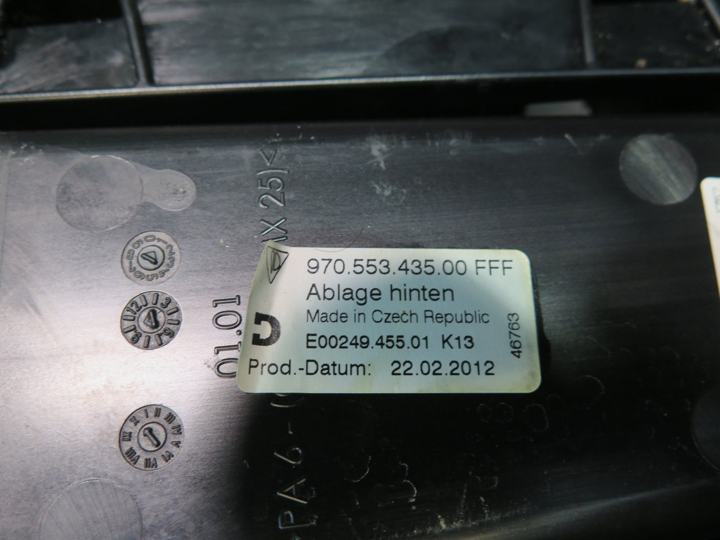 10-13 Porsche Panamera 970 Dash Console Front & Rear Door Panel Trim Black Set