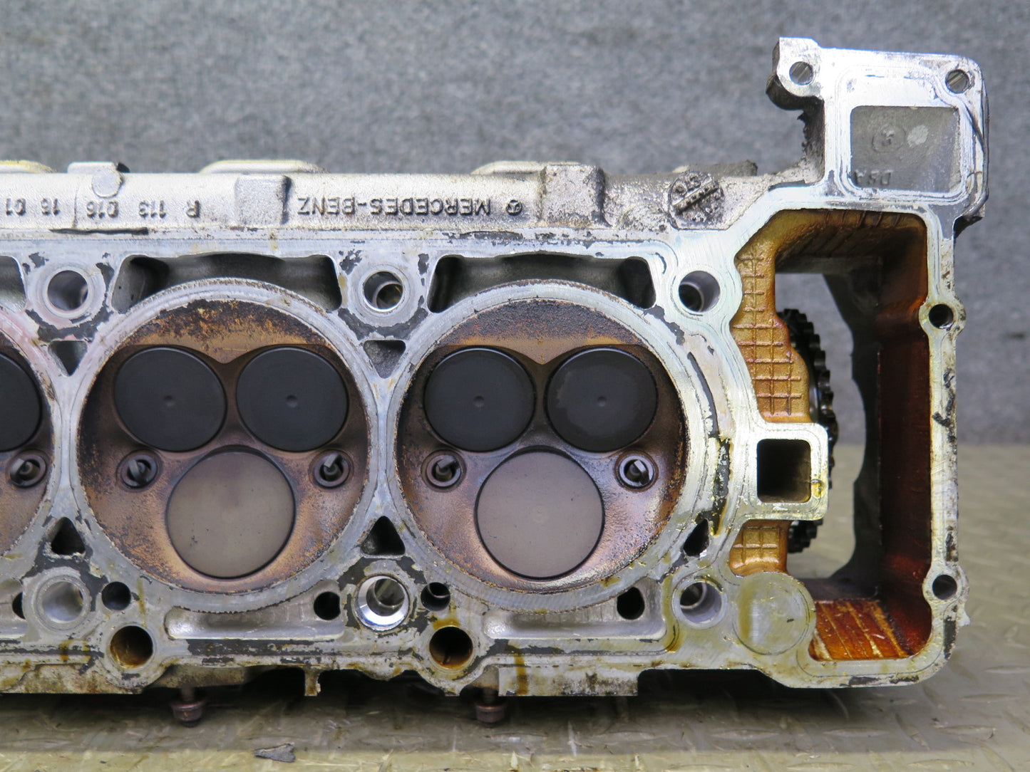 99-02 Mercedes R129 SL500 5.0L 113.961 Engine Left Cylinder Head w Camshaft OEM