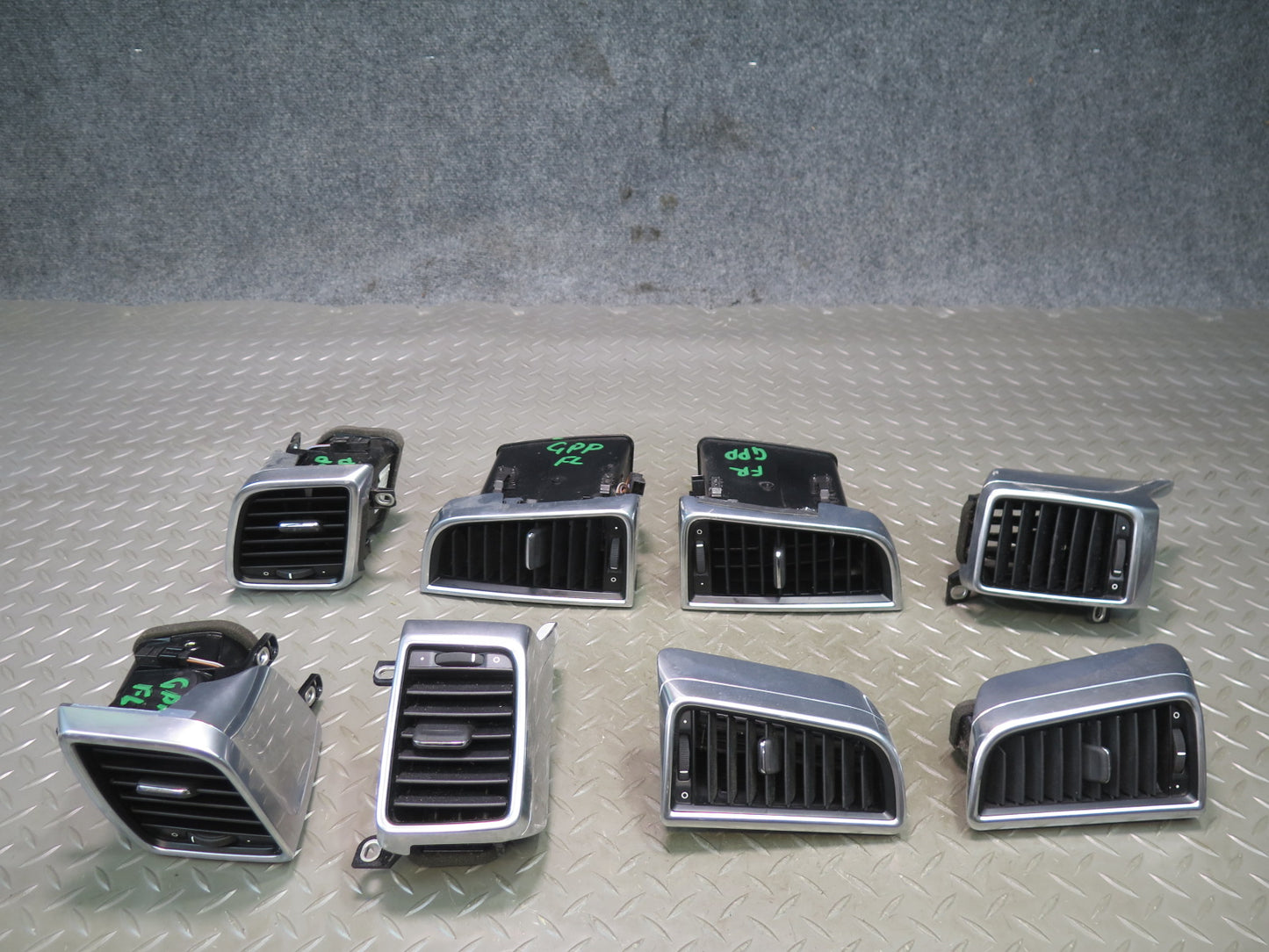 10-16 Porsche Panamera 970 Front Rear Left Right Dash A/C Heater Air Vent Set