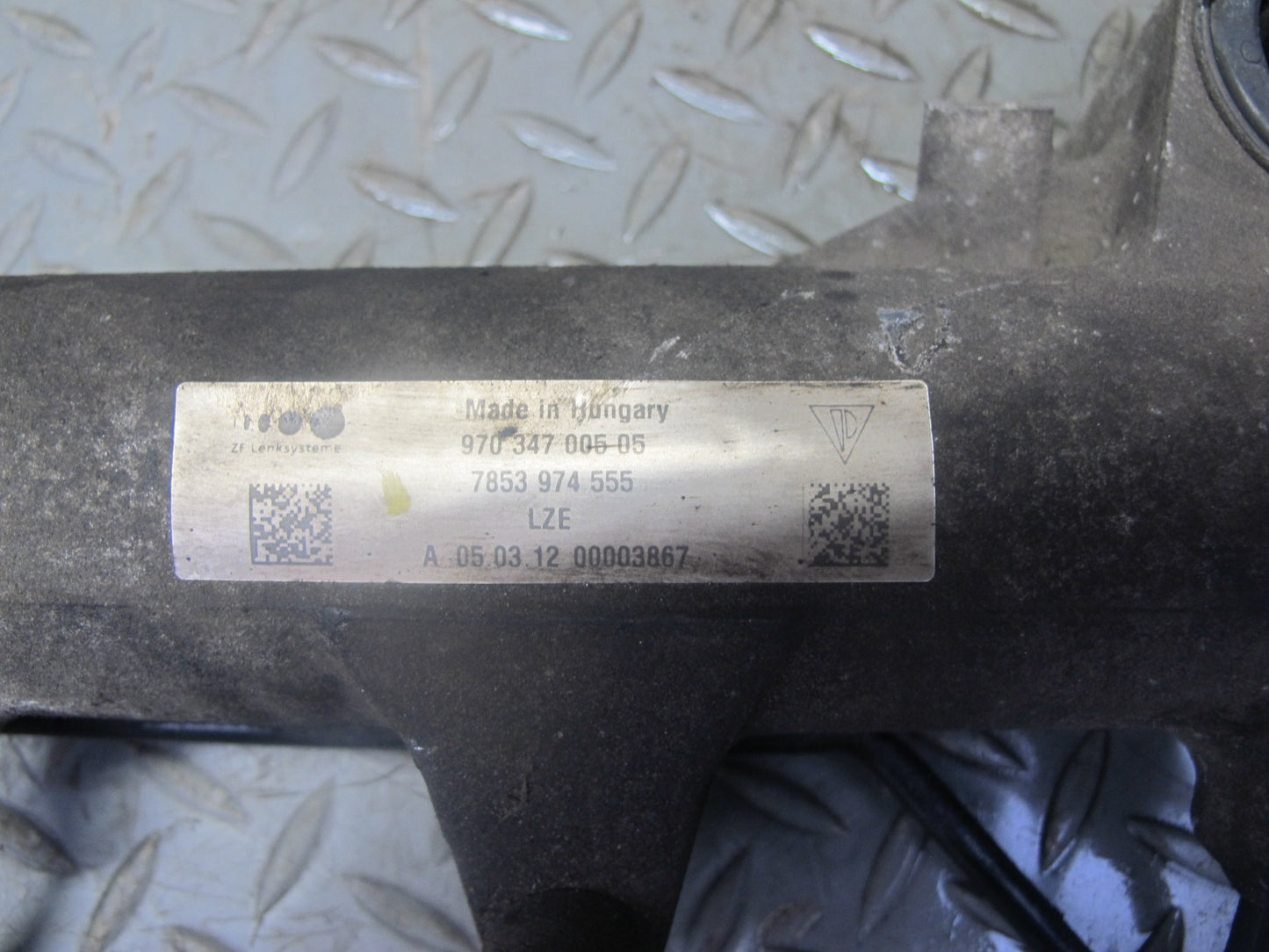 2010-2013 Porsche Panamera 970 Power Steering Rack & Pinion 97034700505