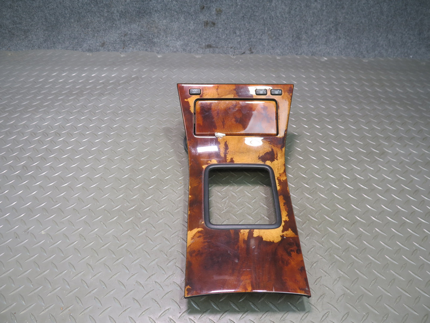 98-00 Lexus LS400 Center Console Shifter Wood Trim w VSC Heated Seat Switch OEM