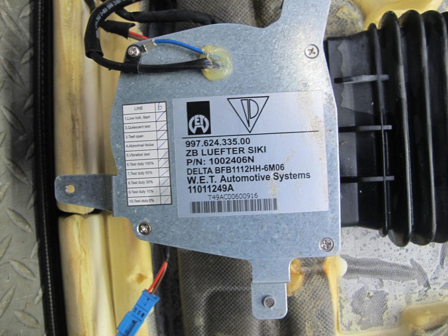 2010-2016 Porsche Panamera 970 Front Right Pass Side Lower Bottom Seat Cushion