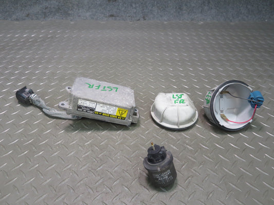 98-00 Lexus LS400 Right Xenon Headlight Module w Adjuster & Bulb Cover Set OEM