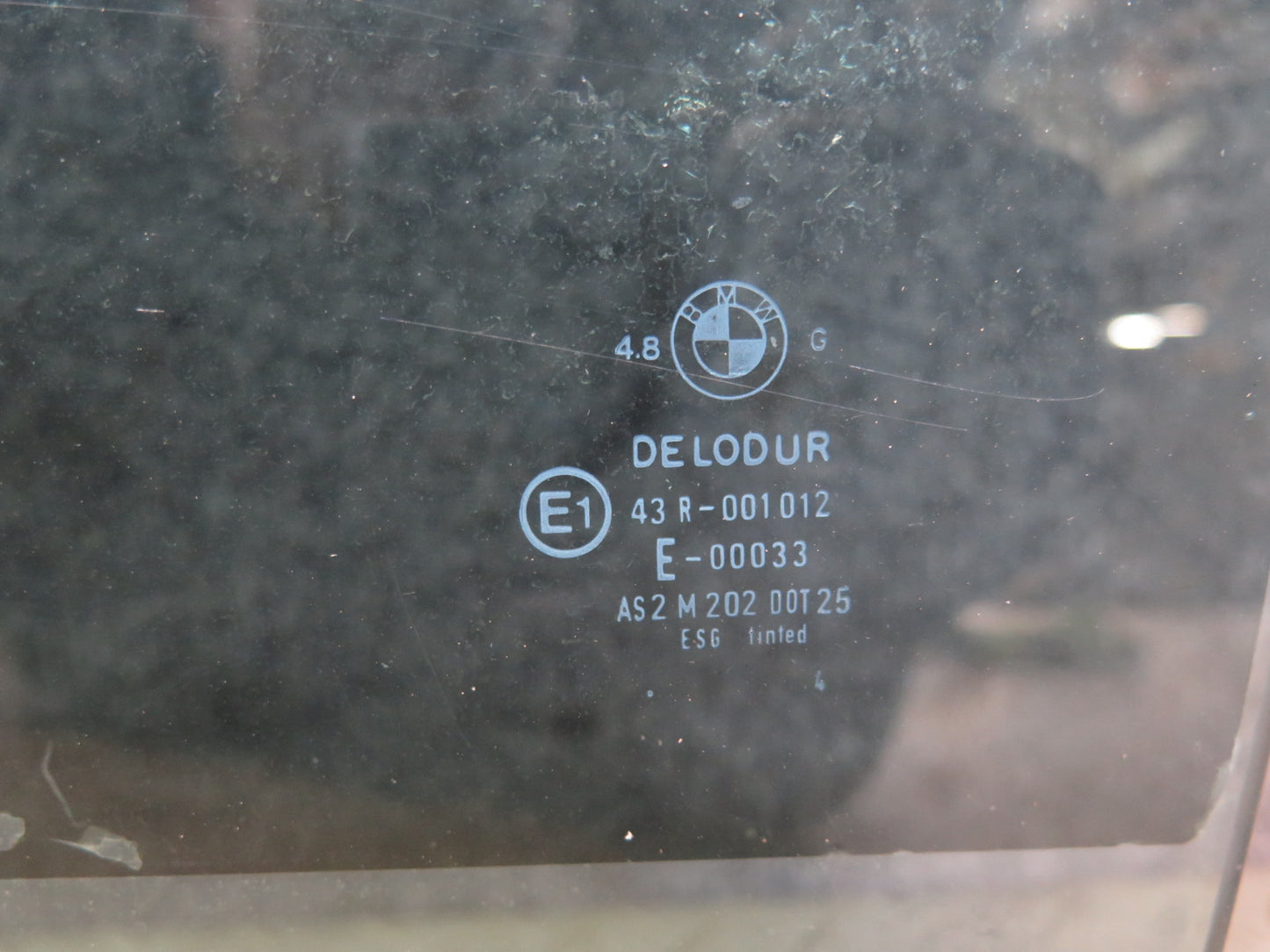 83-89 BMW E24 633CSI Front Left Driver Door Glass Window Tinted OEM