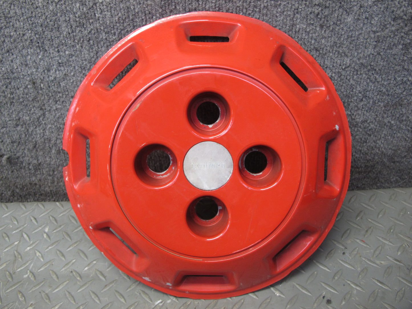 75-82 Triumph TR7 Set of 3 Wheel 13" Hubcap Trim Cover w Bolts OEM