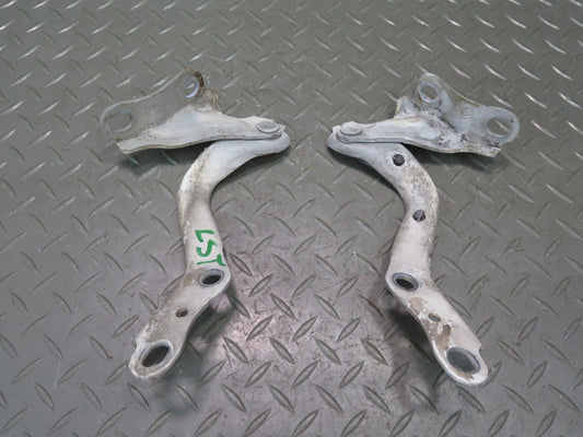 95-00 Lexus LS400 UCF20L Set of 2 Front Left & Right Hood Hinge White OEM