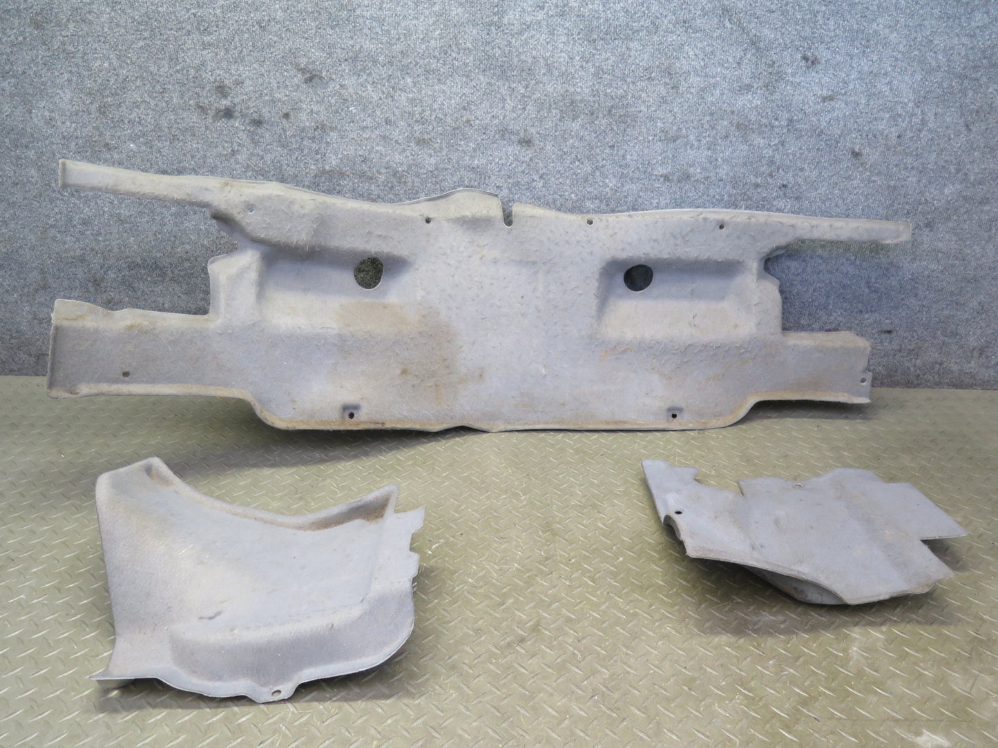 88-89 Toyota MR2 AW15 Set of 3 Rear Trunk Trim Carpet Liner Cover Set Gray OEM