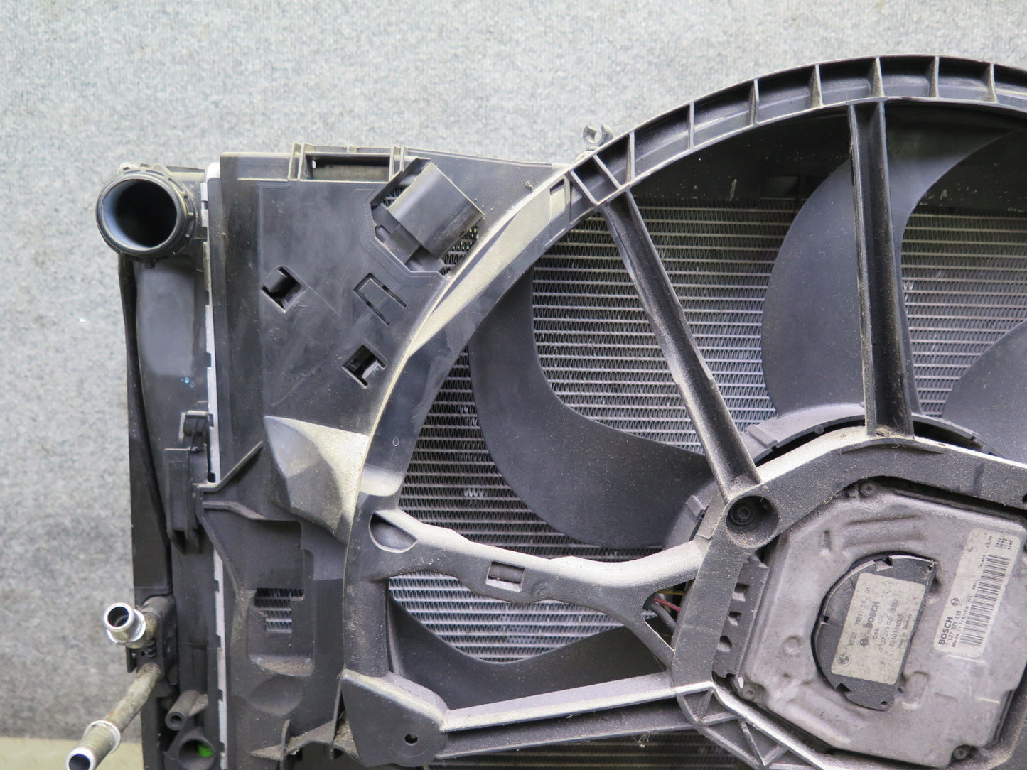 07-13 BMW E90 E93 335i N55 M/T Engine Radiator A/C Condenser Oil Cooler Fan OEM