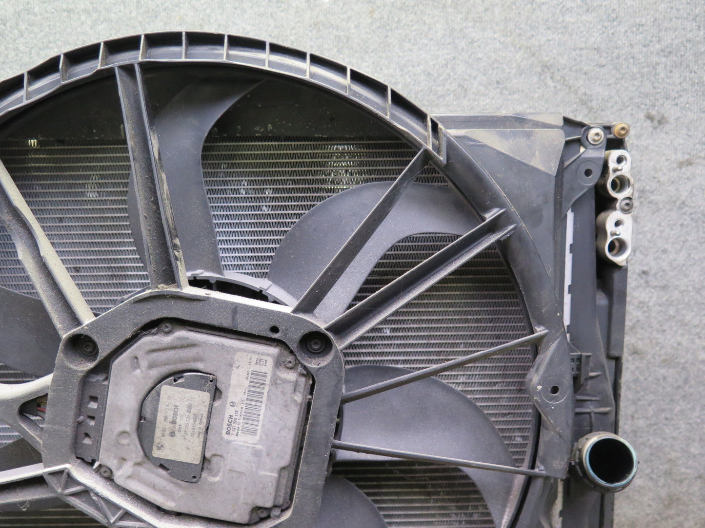 07-13 BMW E90 E93 335i N55 M/T Engine Radiator A/C Condenser Oil Cooler Fan OEM
