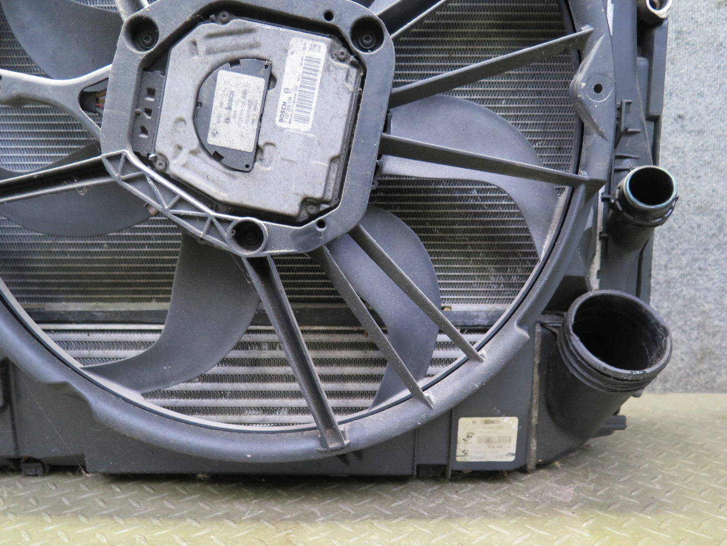 07-13 BMW E90 E93 335i N55 M/T Engine Radiator A/C Condenser Oil Cooler Fan OEM
