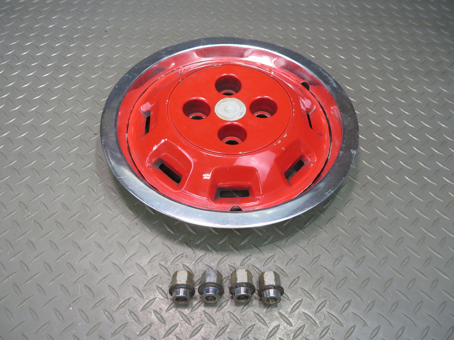 75-82 Triumph TR7 Set of 3 Wheel 13" Hubcap Trim Cover w Bolts OEM