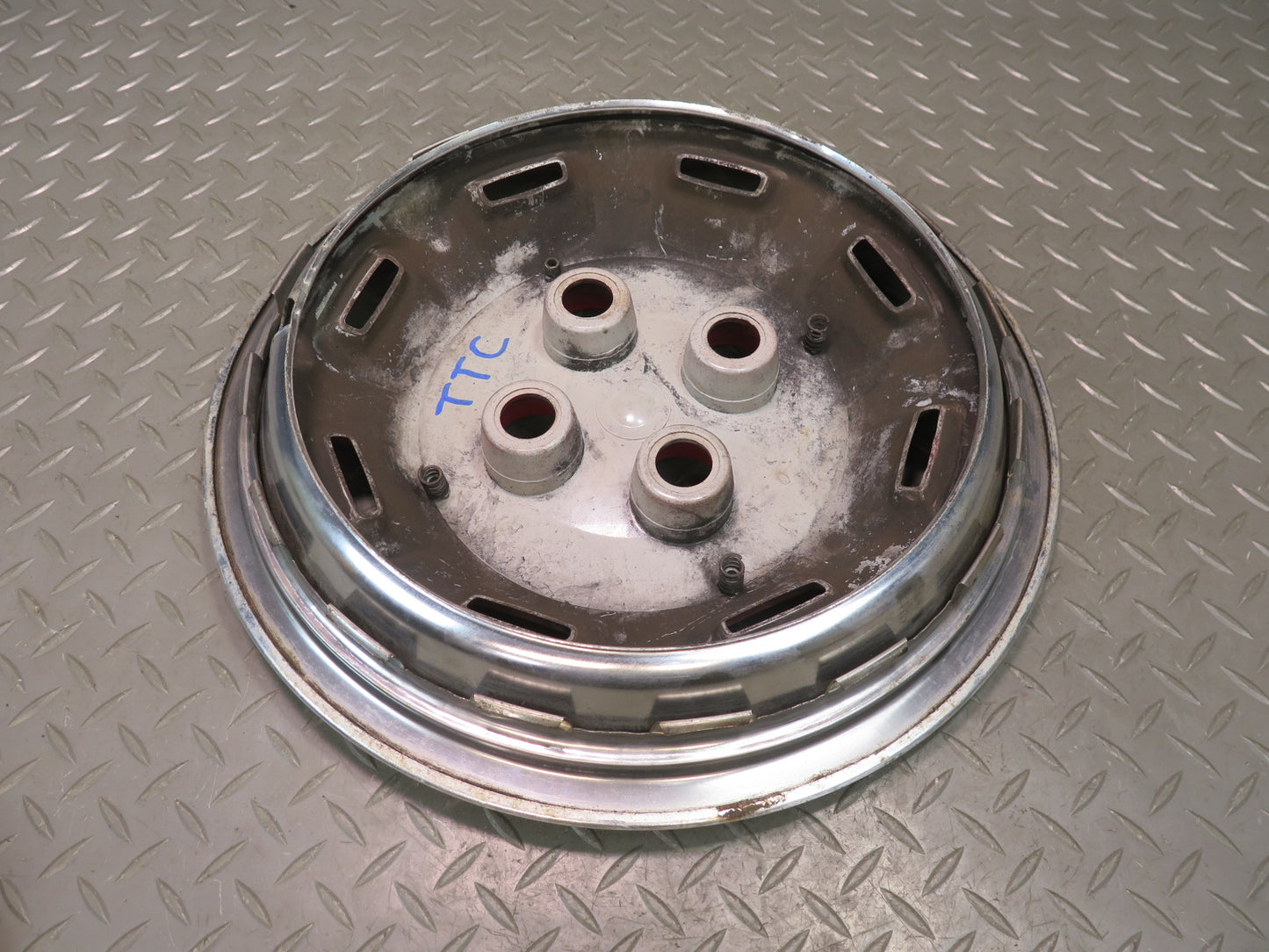 75-82 Triumph TR7 Set of 3 Wheel 13" Hubcap Trim Cover w Bolts OEM