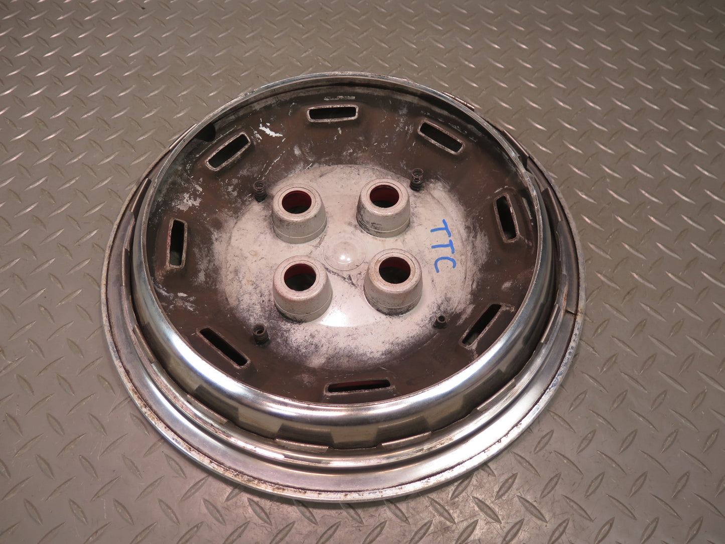 75-82 Triumph TR7 Set of 3 Wheel 13" Hubcap Trim Cover w Bolts OEM