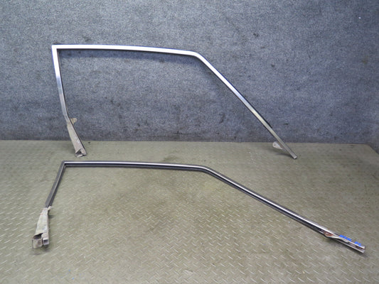 77-78 Datsun S30 280Z 2+2 Left & Right Door Window Chrome Trim Strip Molding Set