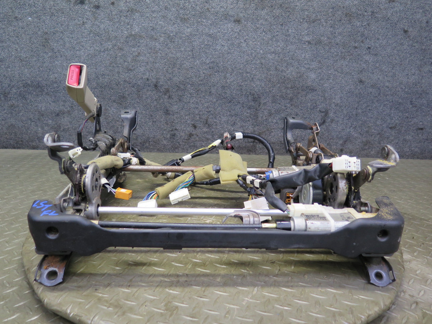 97-00 Lexus LS400 Front Left Seat Lower Frame Track Rail w Motor & Wire OEM