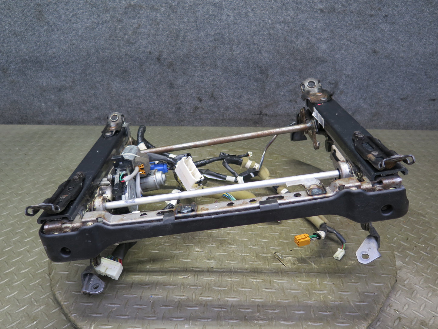 97-00 Lexus LS400 Front Left Seat Lower Frame Track Rail w Motor & Wire OEM