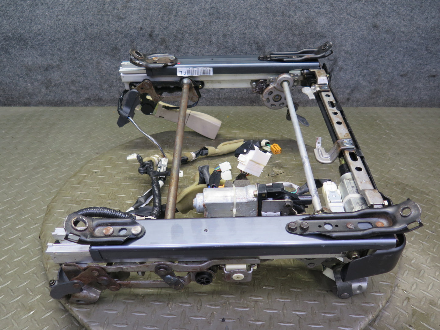 97-00 Lexus LS400 Front Left Seat Lower Frame Track Rail w Motor & Wire OEM