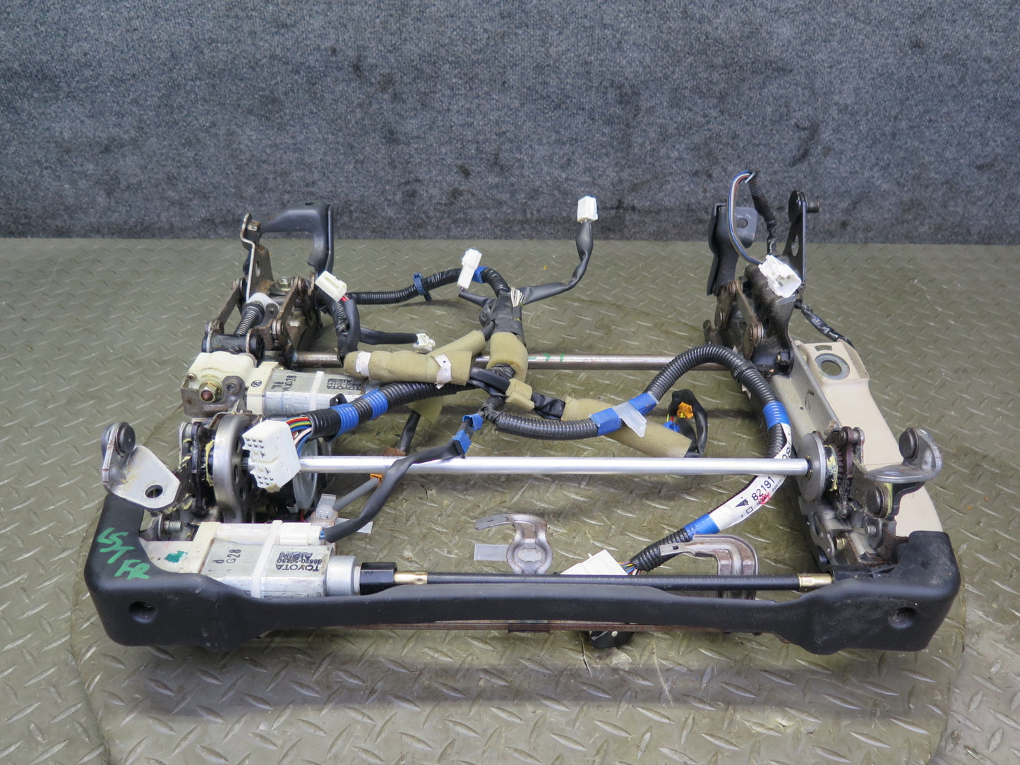 97-00 Lexus LS400 Front Right Seat Lower Frame Track Rail w Motor & Wire OEM