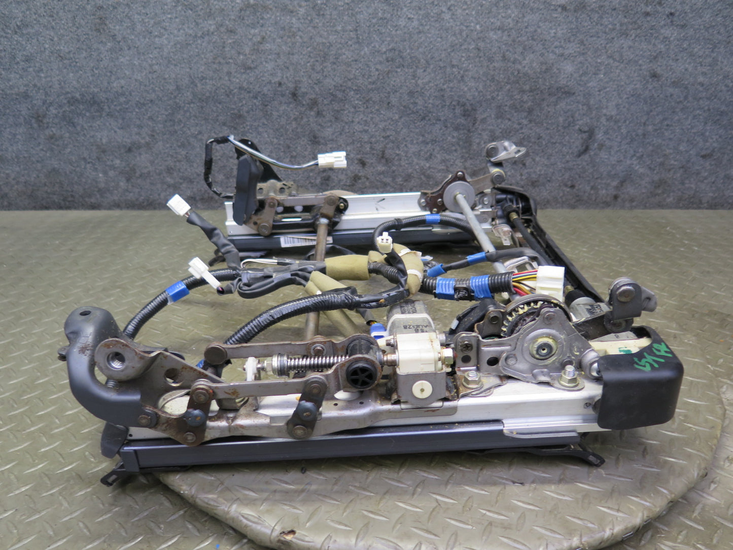 97-00 Lexus LS400 Front Right Seat Lower Frame Track Rail w Motor & Wire OEM