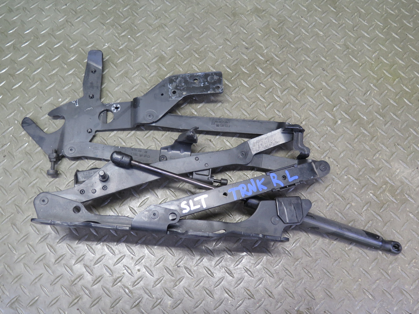 07-12 Mercedes R230 Sl-class Rear Trunk Lid Left & Right Hinge w Support Set OEM