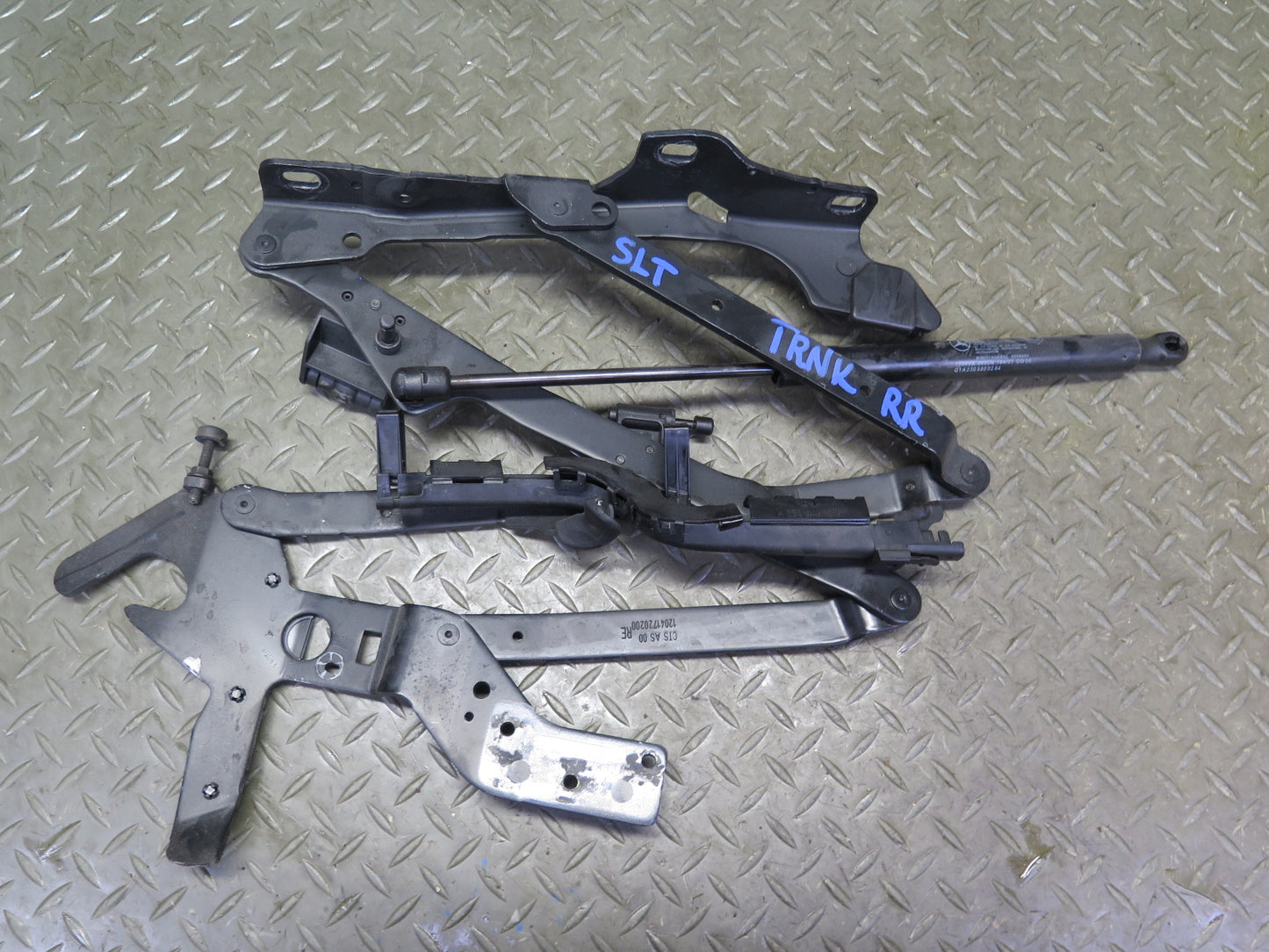 07-12 Mercedes R230 Sl-class Rear Trunk Lid Left & Right Hinge w Support Set OEM