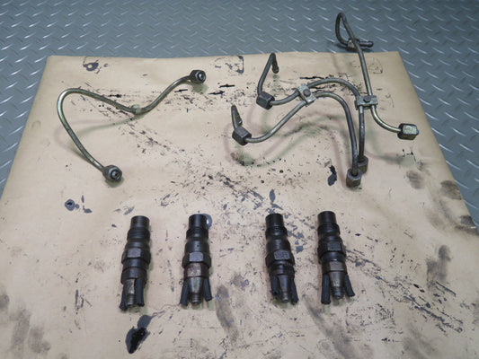 82-85 Mercedes W123 300D 3.0L OM617 Engine Fuel Injector w Hard Lines Set OEM