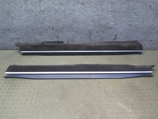 94-02 Mercedes R129 Sl-class Set of 2 Door Scuff Sill Plate Trim Panel Black OEM