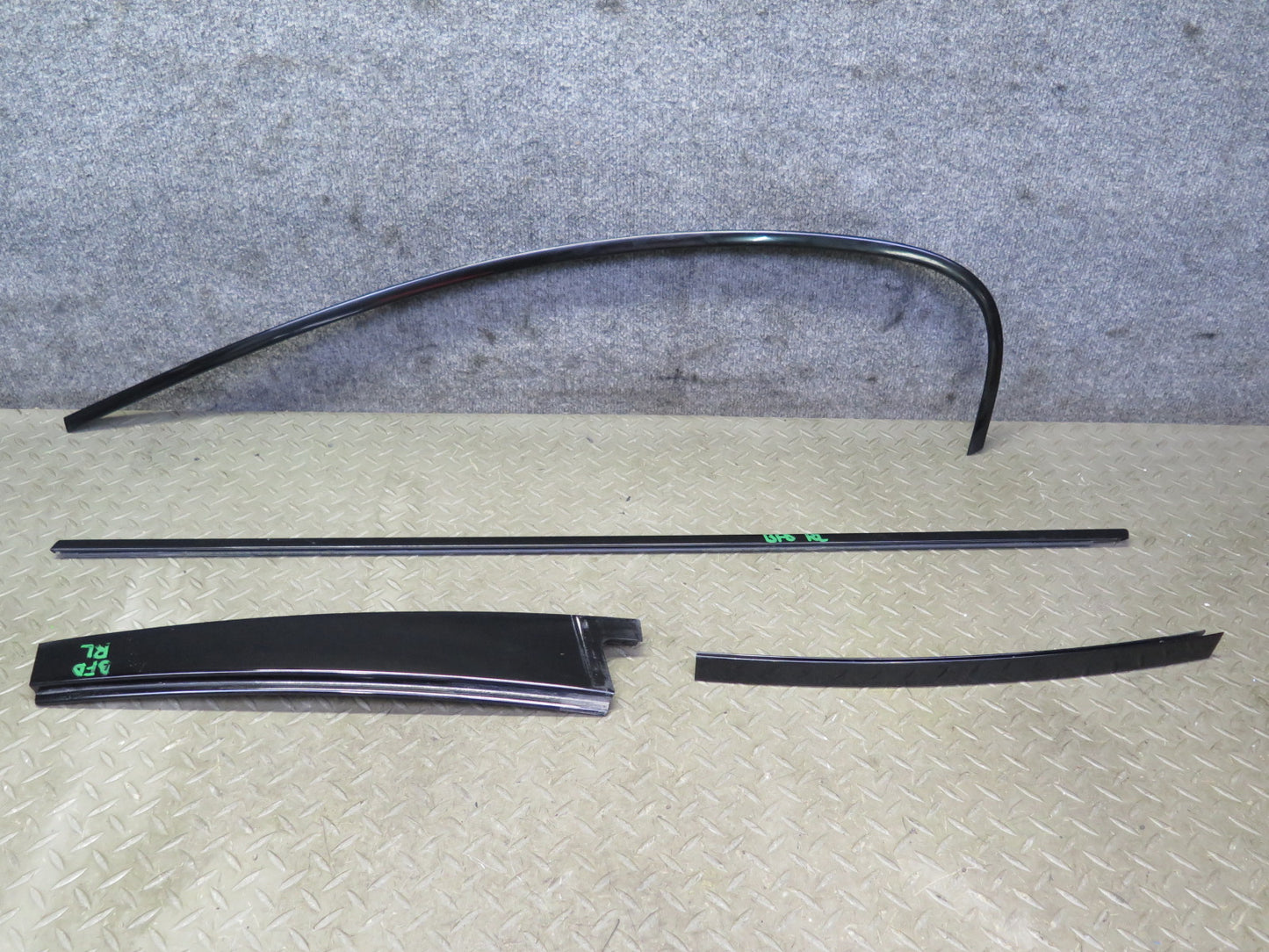 2006-2010 BMW E60 M5 535i Rear Left Door Window Trim Molding Panel Set