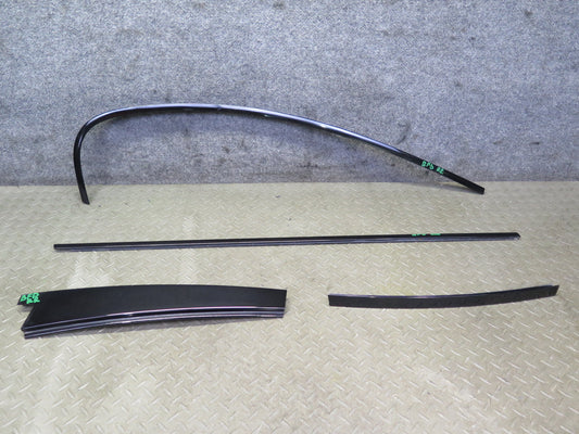 2006-2010 BMW E60 M5 535i Rear Right Door Window Trim Molding Panel Set