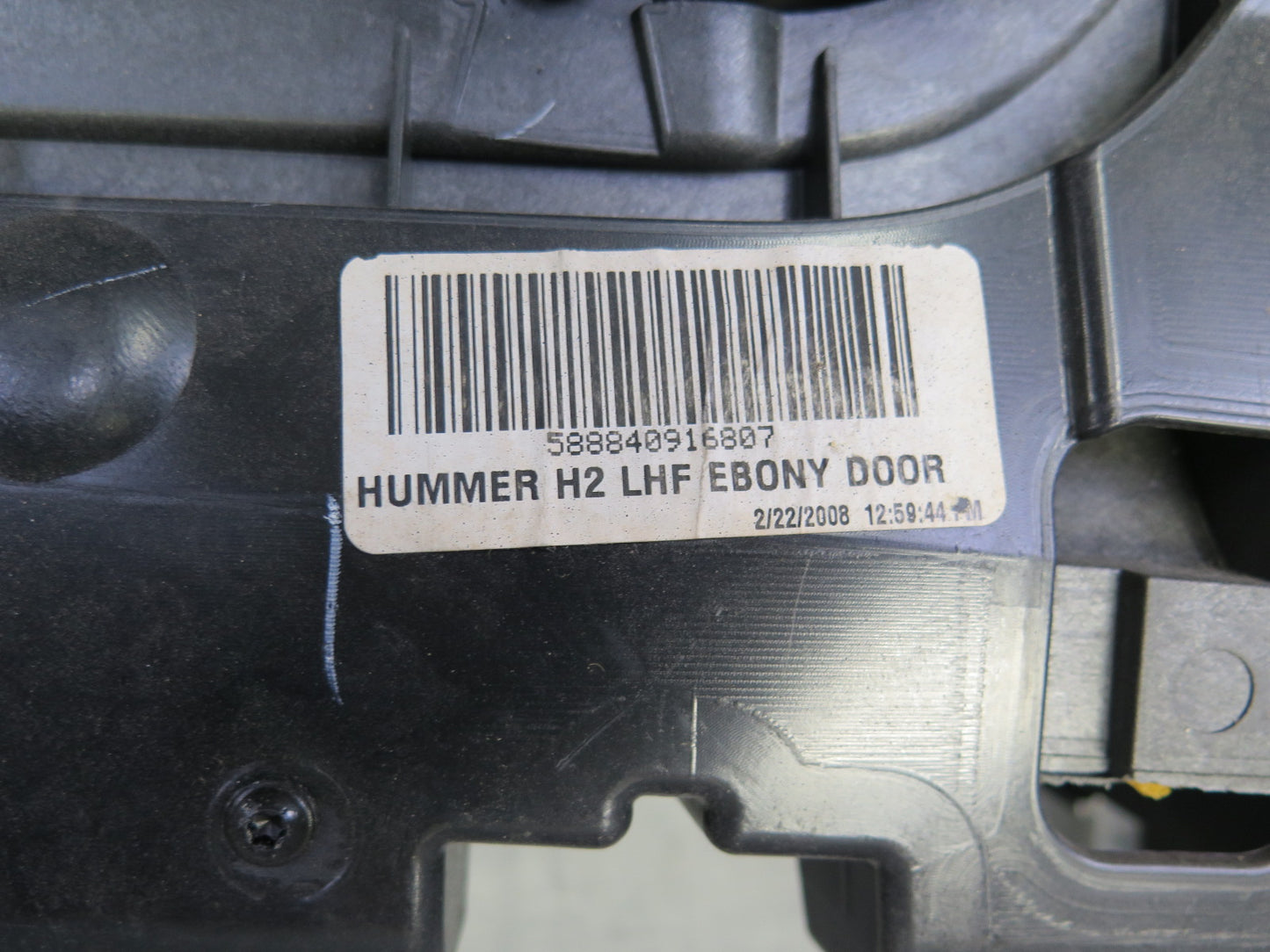 2008-2009 Hummer H2 Front Left Door Interior Trim Cover Panel Ebony