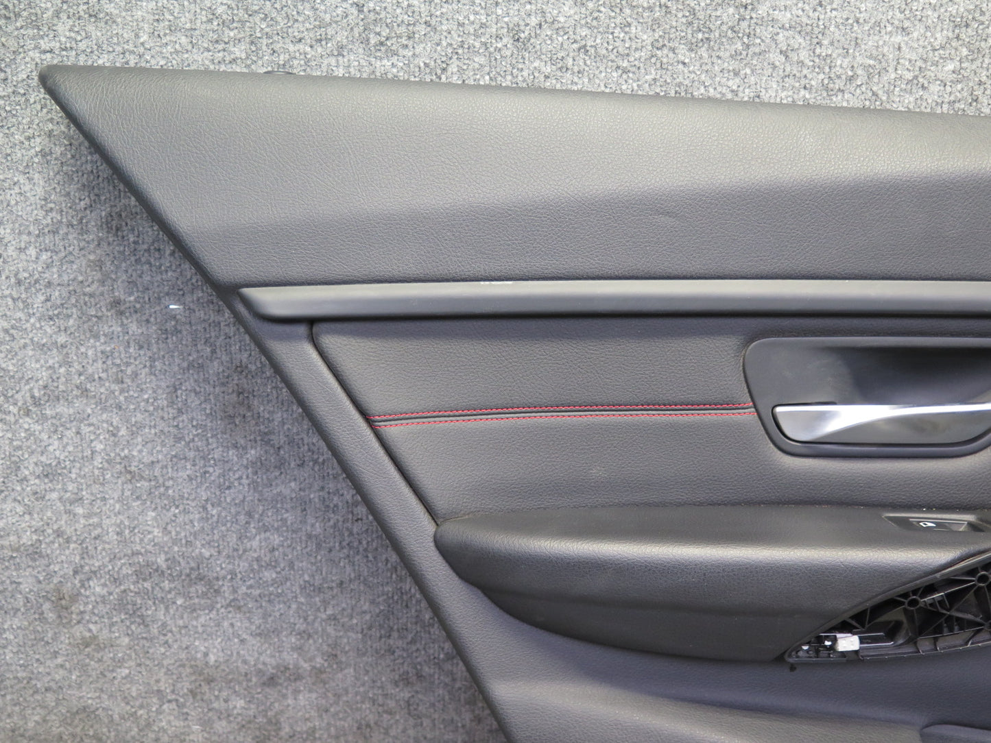 12-18 BMW F30 335i Rear Left Door Interior Trim Cover Panel Black OEM