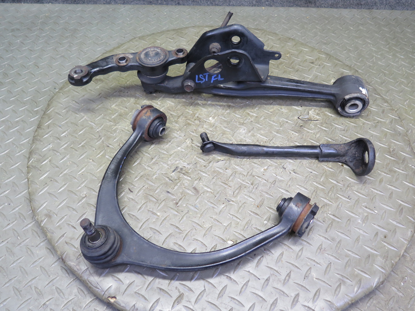 98-00 Lexus UCF20L LS400 Set of 3 Front Left Upper & Lower Control Arm OEM