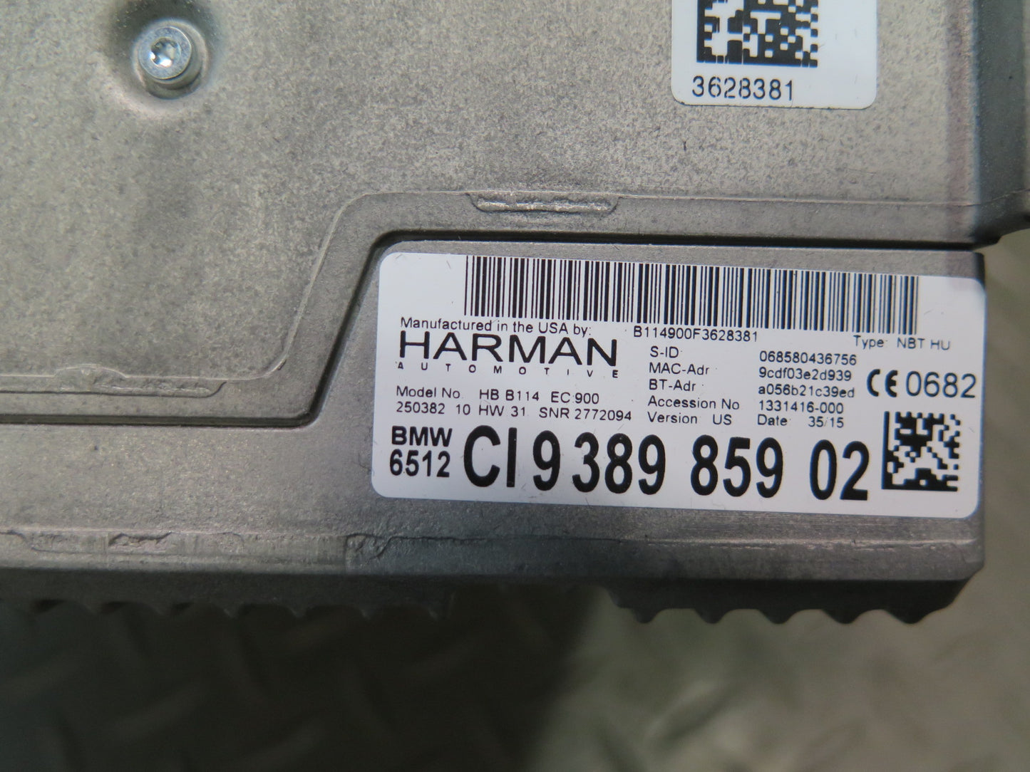 2016 BMW F15 X5 NBT GPS Navi Radio CD Player Receiver Head Unit 9389859