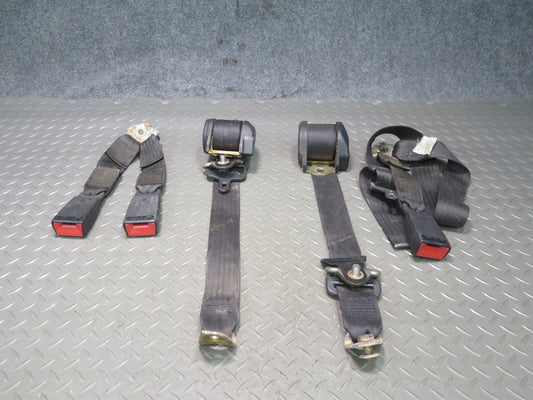 83-85 MERCEDES 240D W123 4PCS REAR SEATBELT RETRACTORS & SEATBELT BUCKLE SET OEM